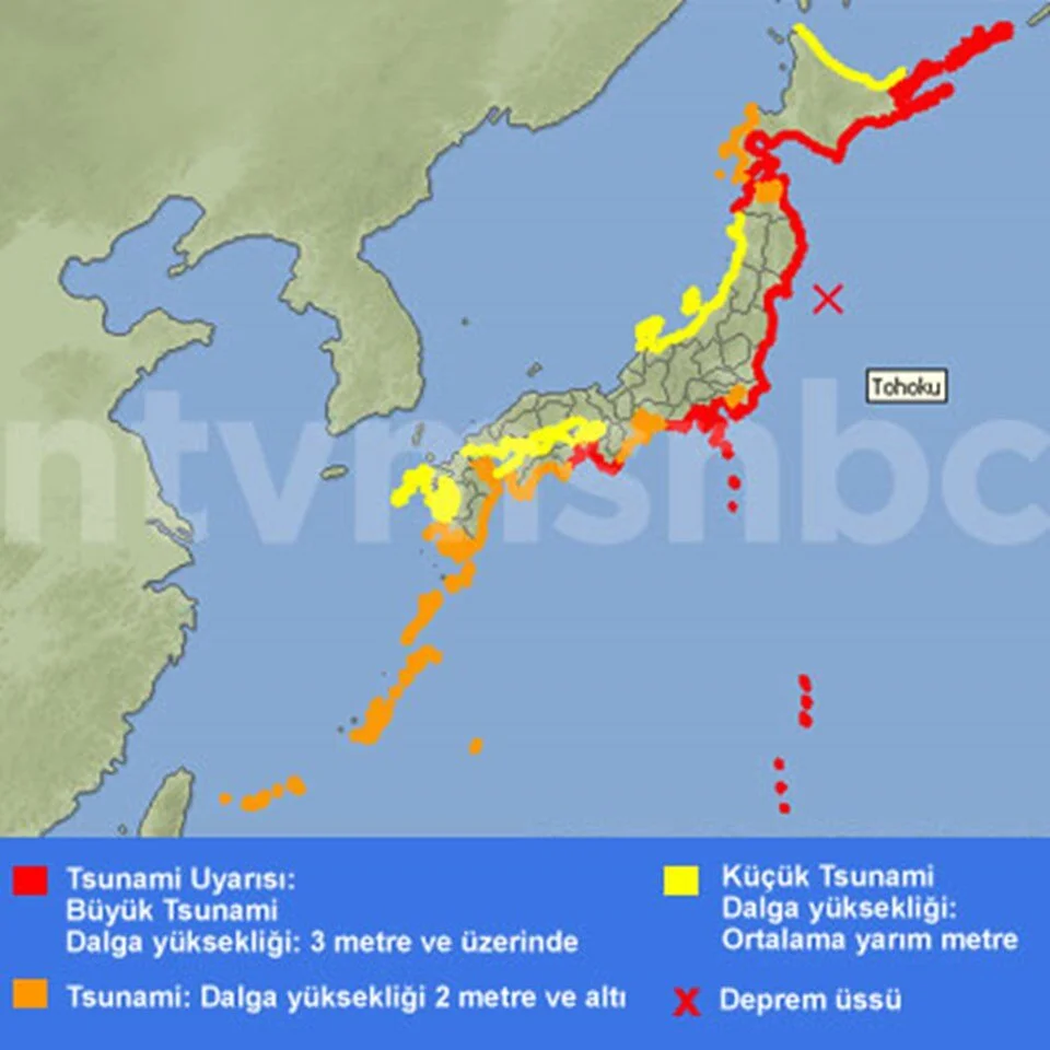 Japonya Deprem Haritası