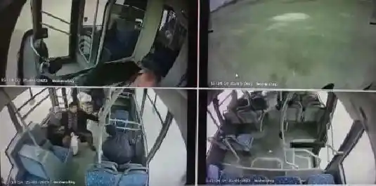 Gölete uçan otobüsün araç içi kamera görüntüleri ortaya çıktı
