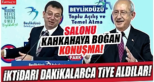 İmamoğlu ve Kılıçadaroğlu'ndan salonu kahkaha boğan konuşma! İktidarı dakikalarca tiye aldılar!