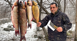 TANDIRDA IZGARA YAPILAN YEDİ KİLO SAZAN BALIĞI, DOĞA YEMEK TARİFLERİ